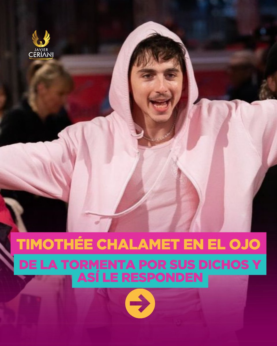 JavierCeriani's tweet image. El escándalo en el que se metió Timothée Chalamet tras sus dichos.😱
Desliza y entérate cómo le respondió Alondra de la Parra, directora de orquesta mexicana, y lo que habría dicho un ex cheff del actor. 

¿Pasó la línea Timothée? 

#timothee #timotheechalamet #ballet #ópera