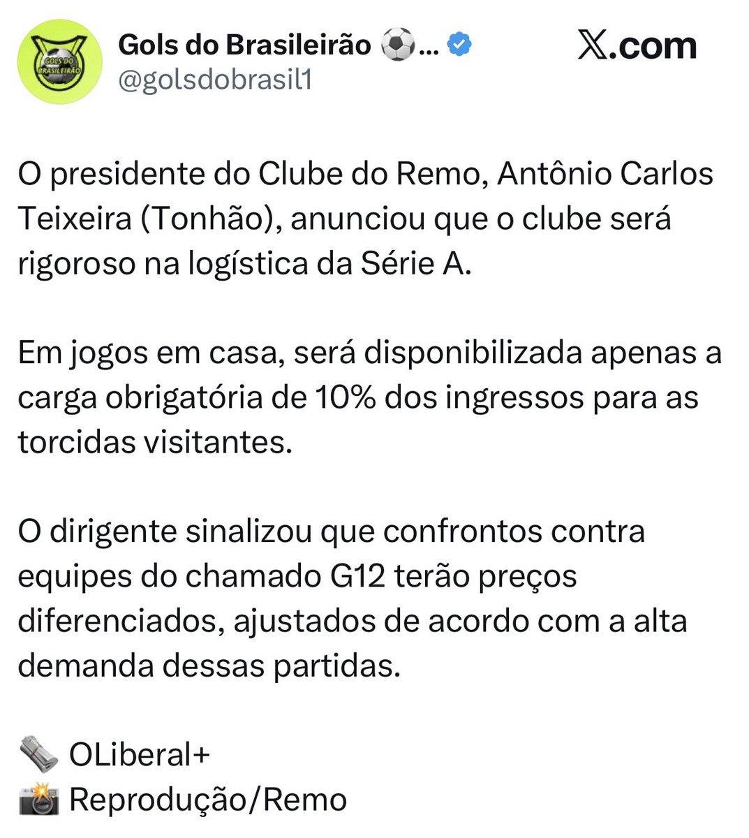 O presidente do <a href="/ClubeDoRemo/">Clube do Remo</a> é um mentiroso!