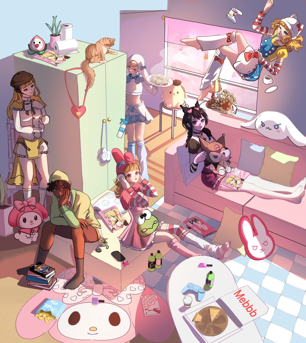M_E_B_B_B's tweet photo. Overwatch x Sanrio fanart :D
I went out of my comfort zone with this one and I’m so happy with how it turned out. I WISH I had these skins they’re so cute 😭❤️

@PlayOverwatch #illustration #digitalart #fanart #overwatch #drawing https://t.co/FuPsBfPxM1