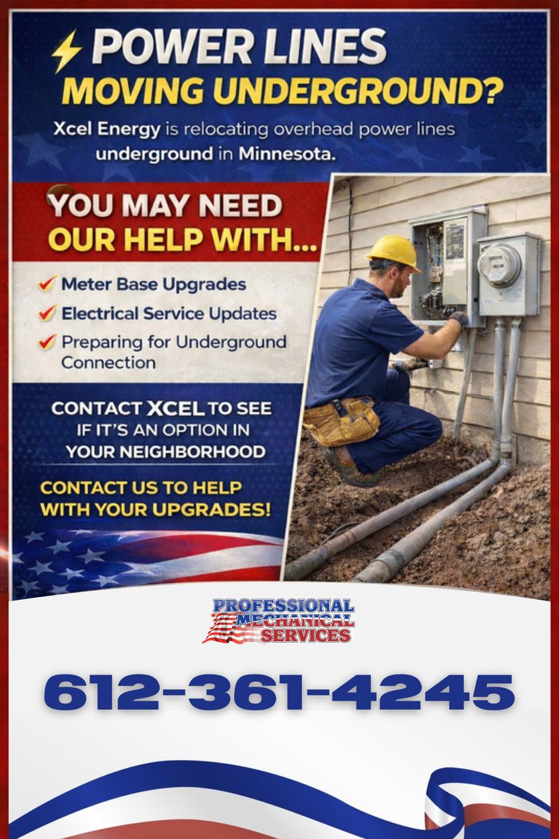 PM_Services_'s tweet image. ⚡ Is your neighborhood moving power lines underground?

While the utility company handles the main line work, many homes may need electrical upgrades to safely connect to the new underground service.

#ProMech #FiveStarService