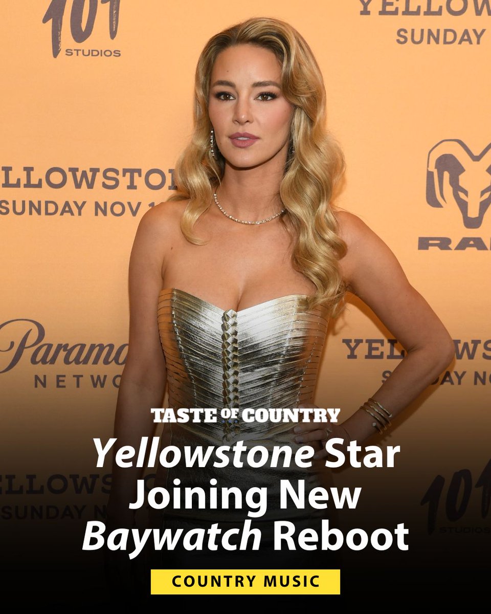 TasteOfCountry's tweet image. Talk about a change of scenery!

#Yellowstone star Hassie Harrison is joining the Baywatch reboot on Fox. 

She played Laramie a tag-along character who ended up having a serious relationship with Ryan Bingham’s Walker. In fact, things got so serious that the two married in real
