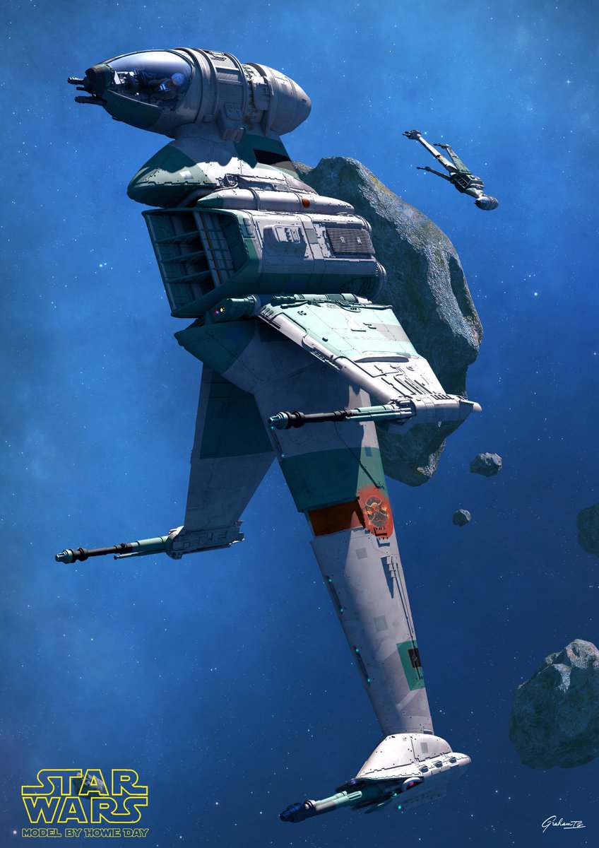 #Lightwave3d render of Howie Day’s B-Wing model. #StarWars #scifiart. Probably my favourite Rebel ship