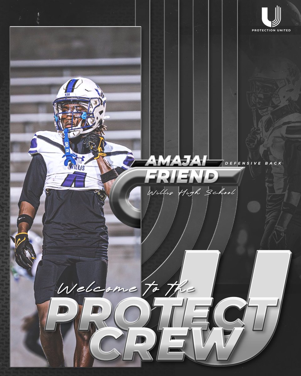 TheProtectUCrew's tweet image. Welcome Amajai Friend to the Protection United Family ‼️🔒 @JaiFriend4 

The Crew just got that much faster. #ProtectUCrew