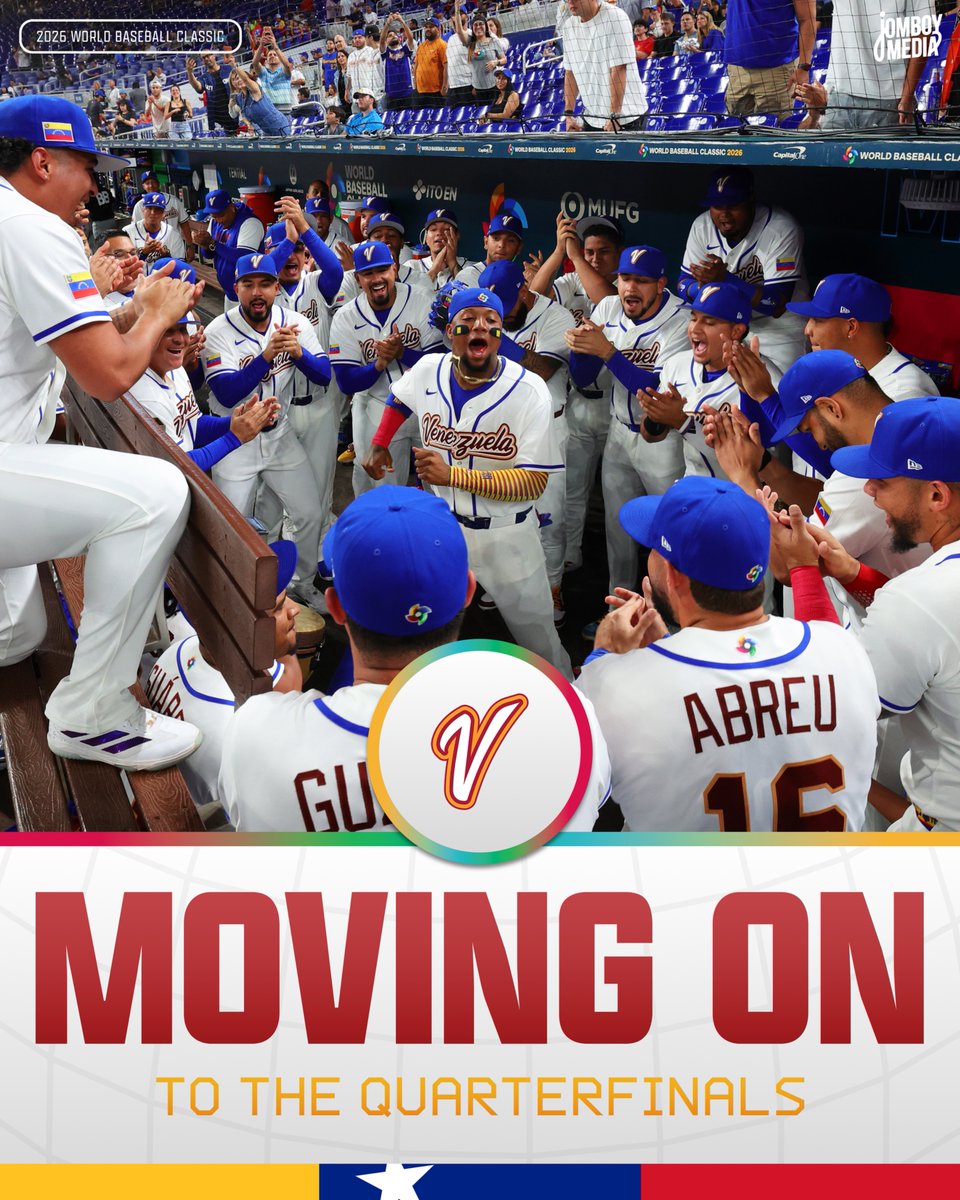TalkinBaseball_'s tweet photo. With Dominican Republic's win, Venezuela clinches a quarterfinal berth! https://t.co/Po7MoD49wz