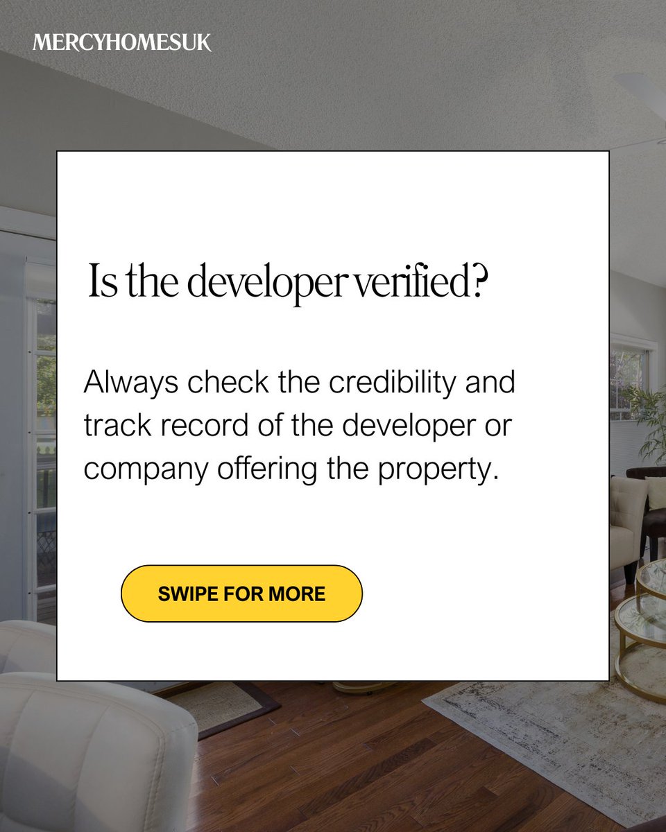 MercyHomesUK's tweet image. Before you buy UK property from Nigeria, ask these 5 questions first.

The right questions can save you from an expensive mistake.

#UKProperty #PropertyInvestment