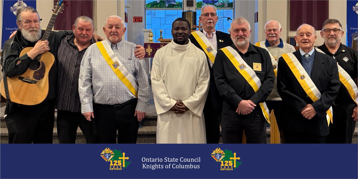 KofCOntario's tweet photo. On March 6, the #Knights of Council 5153 at #StMarysParish in #CarletonPlace led the #StationsoftheCross for approximately 50 parishioners. Ten members participated in various roles, including readers, music, greeters, cross bearer, candle bearers, along with our pastor.
#KofC https://t.co/Ekx6APEJB9