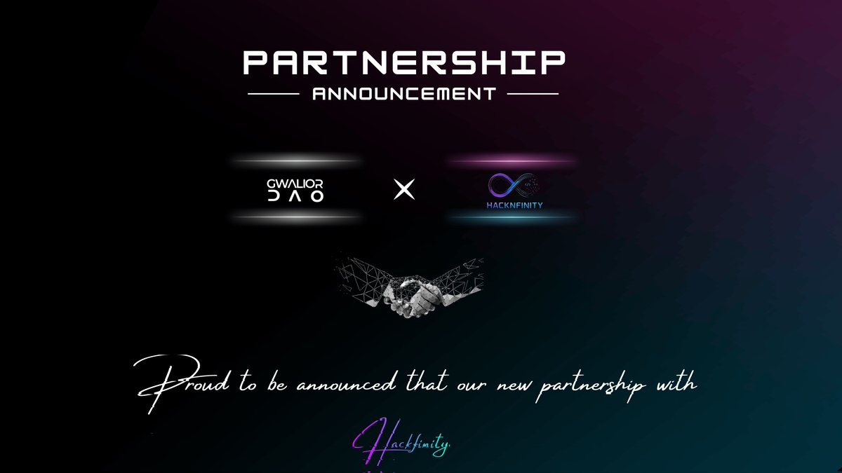 Where there's a hackathon, a revolution is waiting to happen. 👾

Welcoming <a href="/hackfinityx/">hackfinity</a> as a Community Partner of <a href="/gwaliordao_/">GWALIOR DAO</a> 

Hack. Build. Ship. Repeat. 🚀