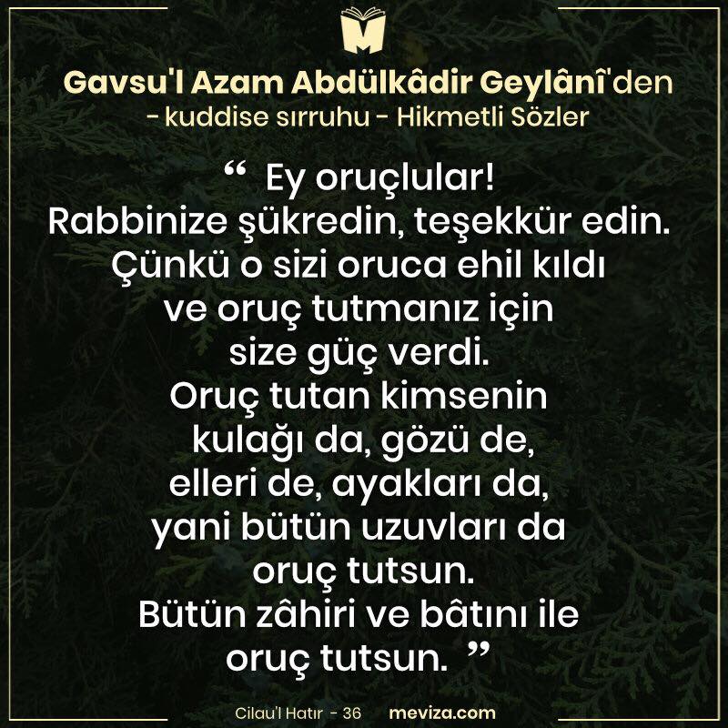 Abdülkadir Geylani Hazretlerinden - kuddise sırruhû - Hikmetli Sözler

Sohbetten feyz almak isteyenleri bekliyoruz:
youtube.com/watch?v=howKfo…