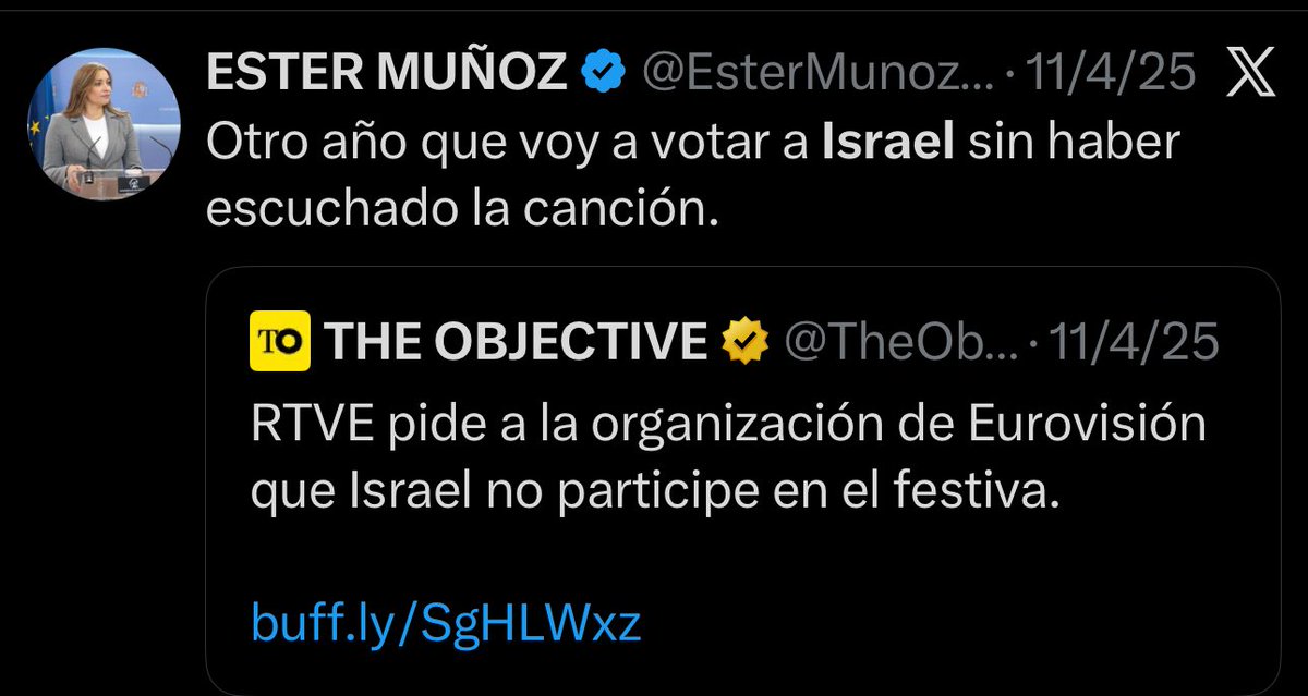 Ester nunca apoya guerras ni genocidios.