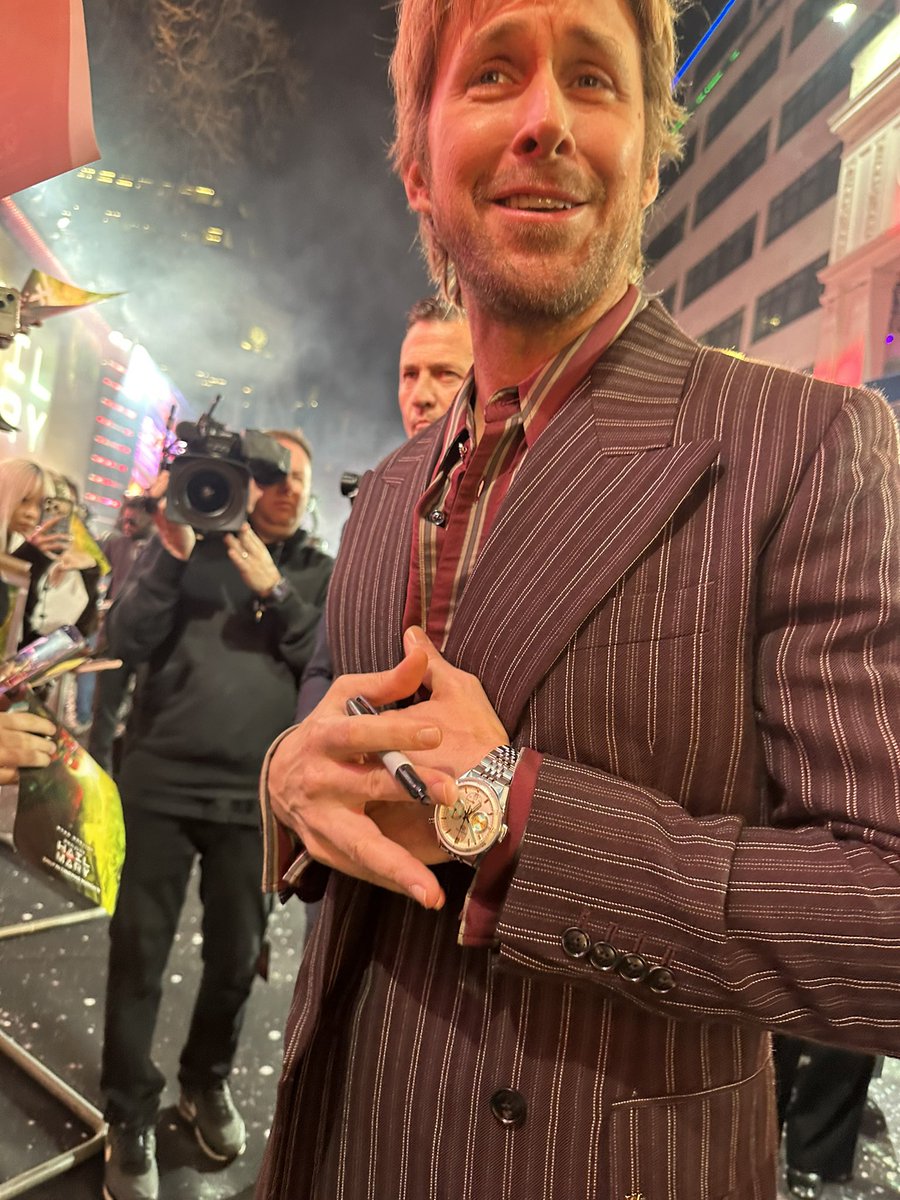 Got to tell ryan gosling that i’m just ken is my most streamed song of all time and this was his reaction 😭