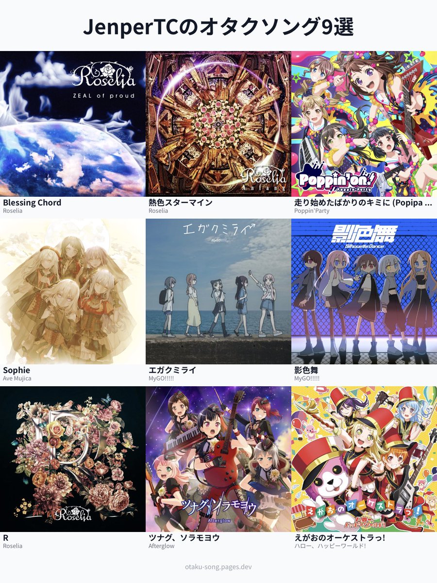 JenperTC's tweet photo. JenperTCのオタクソング9選 #俺のオタクソング9選
https://t.co/Yfz3JM9PKw https://t.co/NtTgUzBaWr