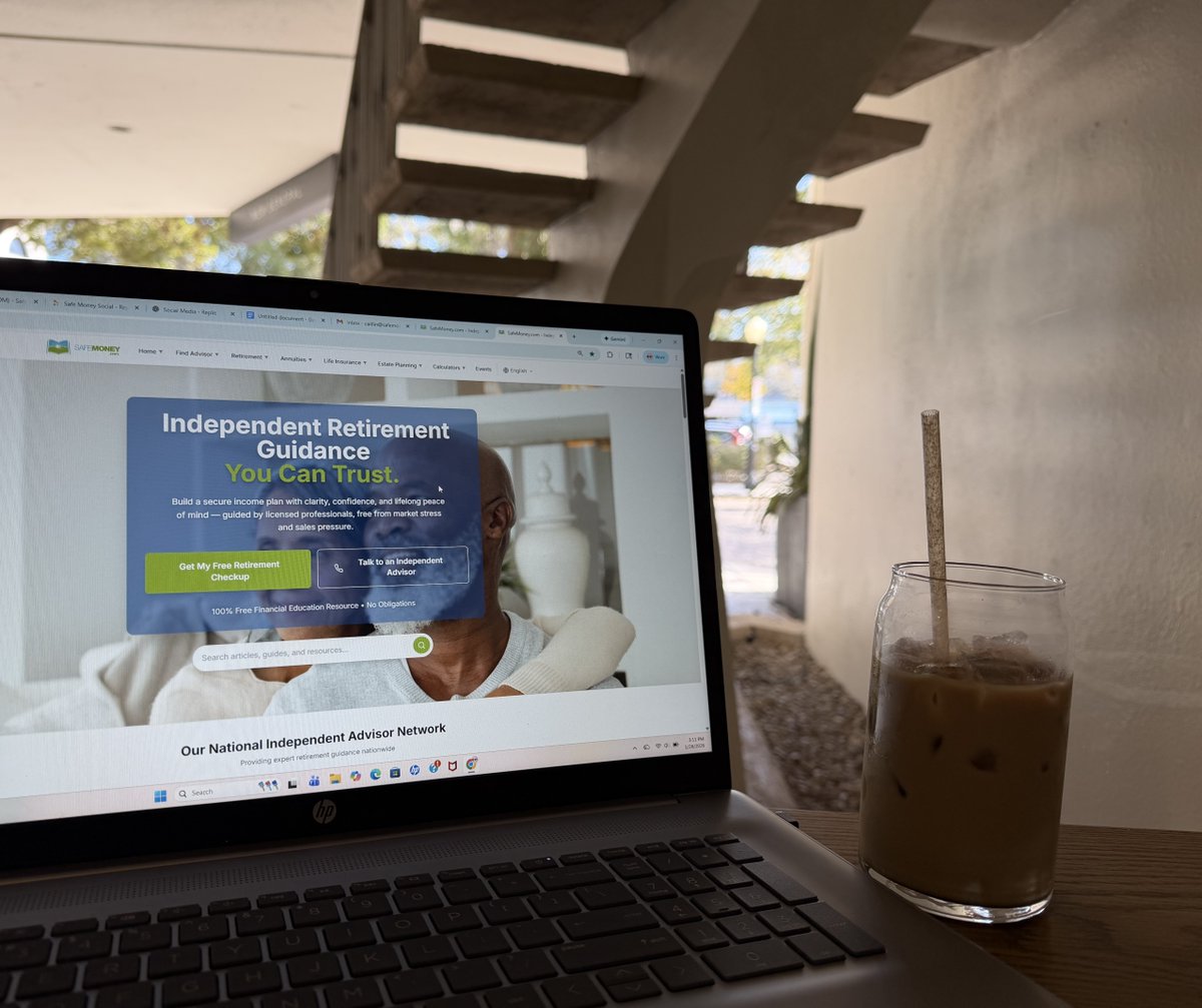 SafeMoneyReady's tweet photo. Working on something important today — helping people plan retirement with clarity.

https://t.co/sB9XUszqh6 was built to make retirement education simple, transparent, and accessible.

Explore tools, articles, and planning resources:
https://t.co/7RRuCinqD1

#SafeMoney https://t.co/ST8ZdCq7Xq