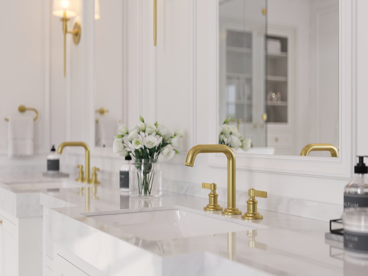 PfisterFaucets's tweet image. A refined take on tradition.

The Winter Park collection pairs classic silhouettes with clean lines and coining details for a bold yet balanced bath design.

Explore the collection: 
brnw.ch/21x0AJV

#PfisterFaucets #WinterPark #BathroomDesign #DesignDetails