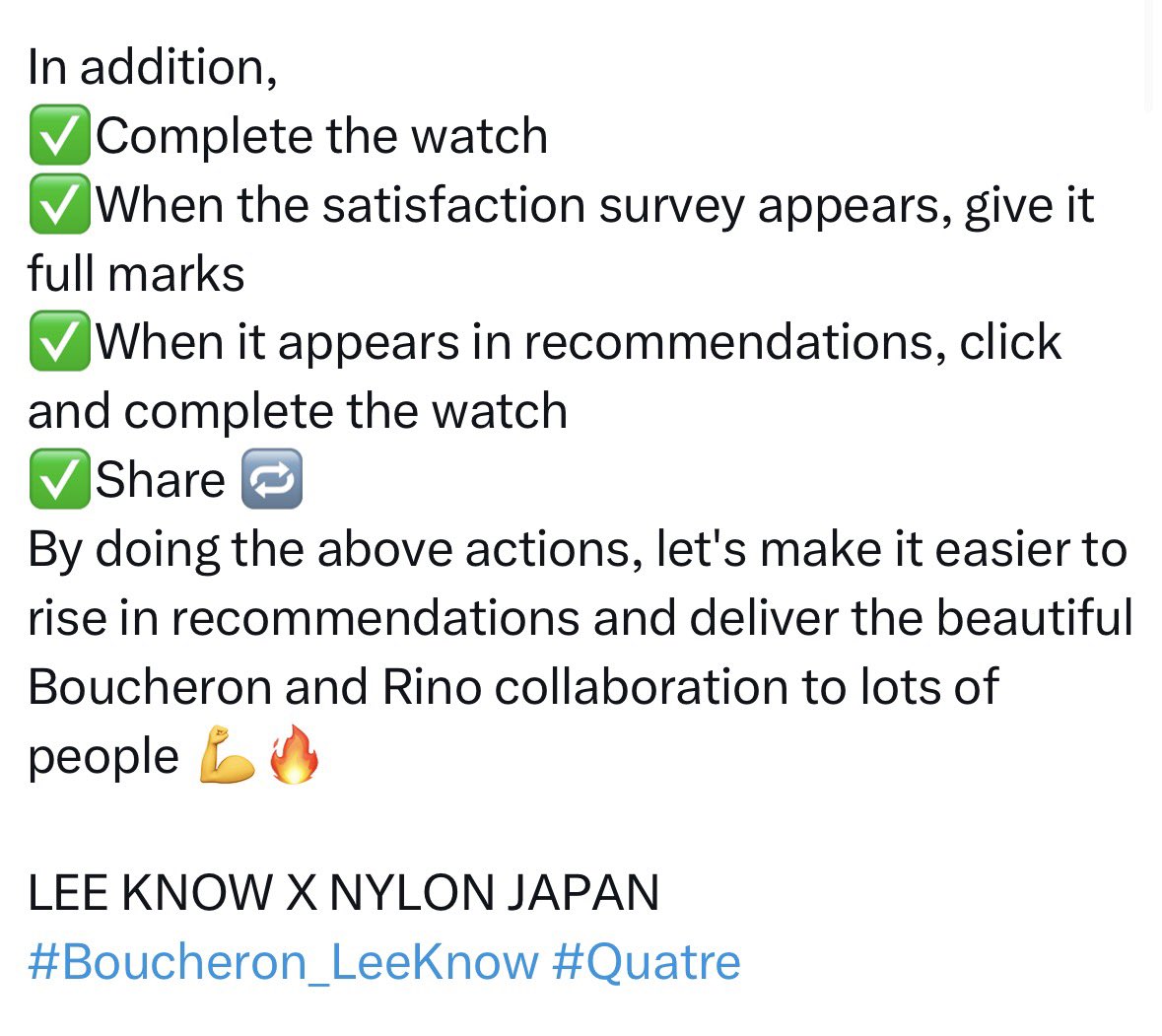 chkchkboom77's tweet photo. Since this #LeeKnow video is getting  no support from @jypnation @JYPE_JAPAN @Stray_Kids_JP @Stray_Kids let’s try and boost it ourselves! 
#LEEKNOWxBoucheron #LEEKNOWxNylonJapan

🔗https://t.co/En6ldNud4i https://t.co/2mZtFF4kYG