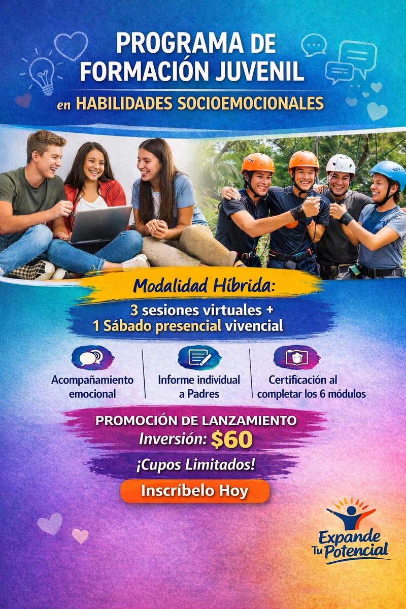 Masterclass gratuita para padres.

Cómo acompañar a tu hijo adolescente sin perder la conexión.

Miércoles 11 de marzo
7:00 p.m. | Vía Zoom

Además, conocerás el Programa de Habilidades Socioemocionales para jóvenes de 12 a 17 años, que inicia sábado 21 de marzo.

📩 Escríbeme