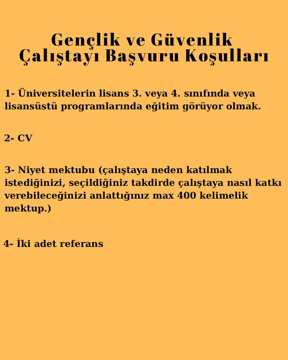 ui_genclik's tweet photo. Uluslararası İlişkiler Gençlik Platformu'nun düzenlediği Gençlik ve Güvenlik Çalıştayı Başvuruları Açıldı!
Son Başvuru: 19 Mart!
Başvuru koşullarını duyuru afişinde bulabilirsiniz.
Kontenjanımız sınırlıdır.
Başvuru Formu Linki: https://t.co/SdmNnEGQom https://t.co/GEaEAzXbHg