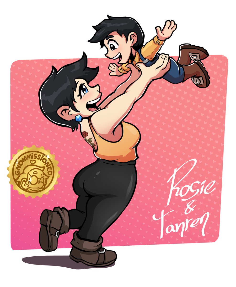 Gill_the_gnome's tweet photo. Rosie and her son, Tanren.

Thanks to  @SSparkletink for gnomissioning this special piece! https://t.co/3FLJJOMShX