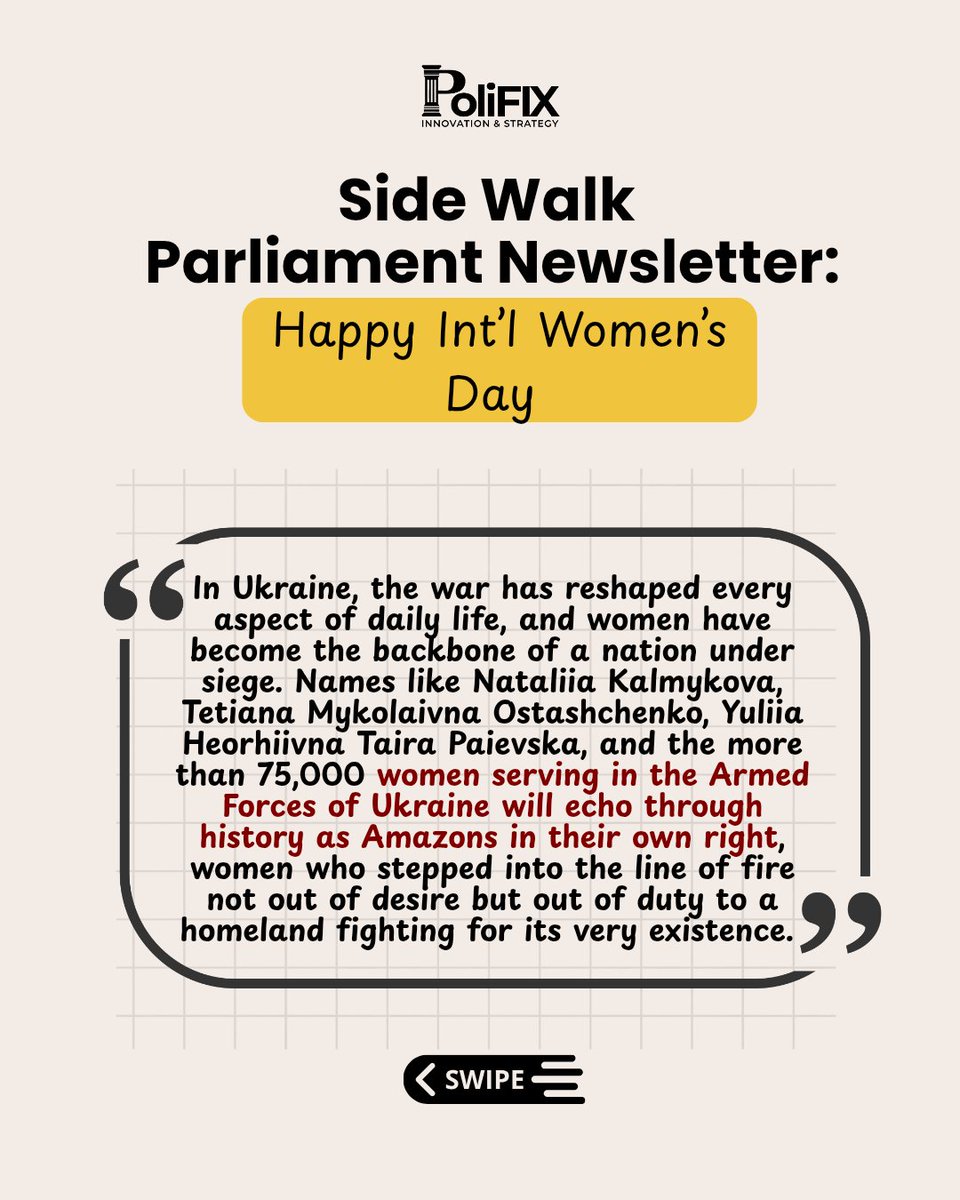 SendPolifix's tweet photo. New Side Walk Parliament edition:
This edition highlights the resilience of women living through conflict from Iran to Ukraine and beyond.
Rights. Justice. Action.
Read here: https://t.co/JOes2Lpzbw

#InternationalWomensDay #IWD2026 https://t.co/eezZ1T3WSx