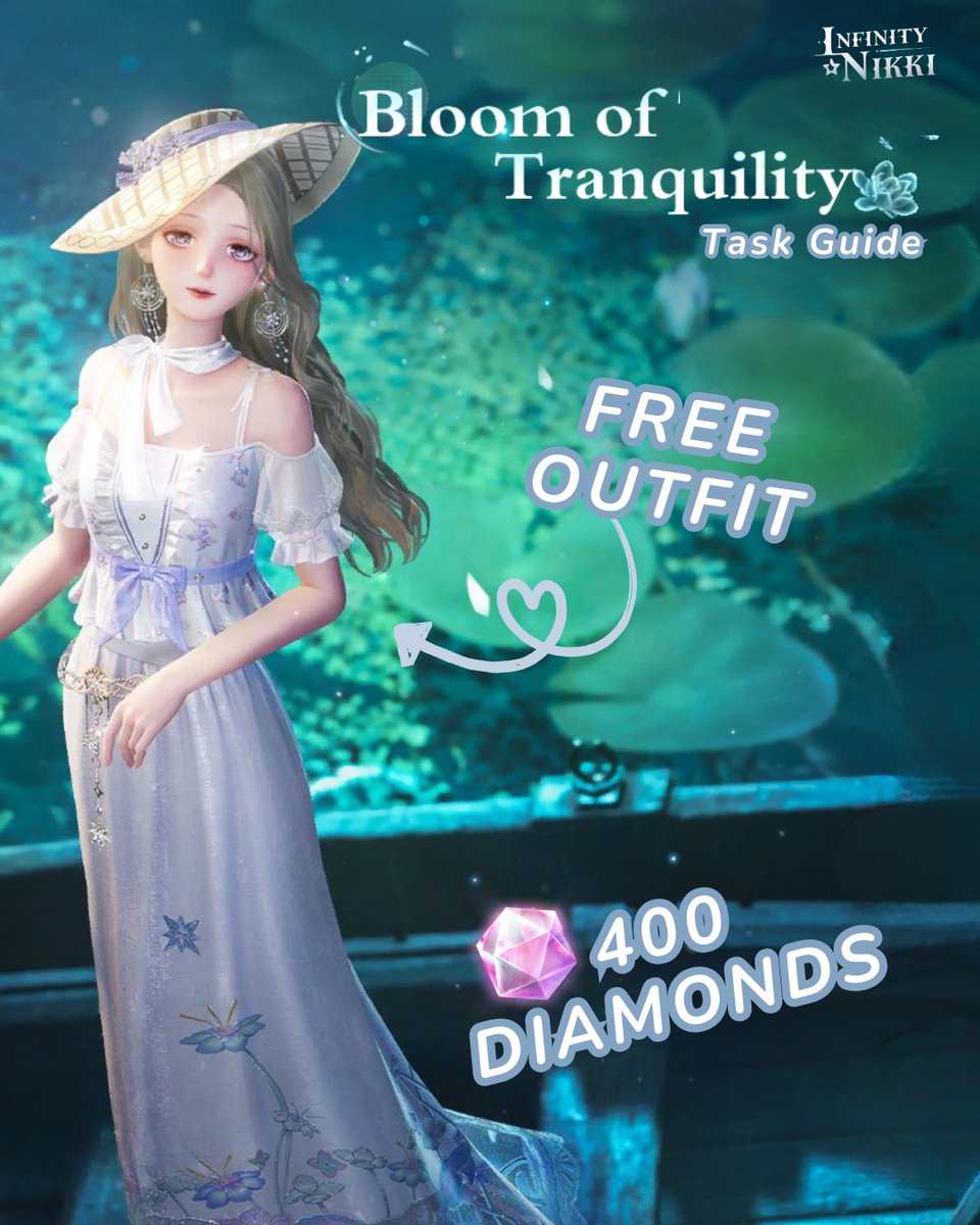 CoinsFall's tweet photo. The Bloom of Tranquility event has just released Day 5! Have you managed to complete the latest free outfit yet?

If not, this guide outlines each task so you can pick and choose how you go about enjoying version 2.3!
#InfinityNikki #PearfectGuide #Nikki23 https://t.co/VKZ1r2G4vD