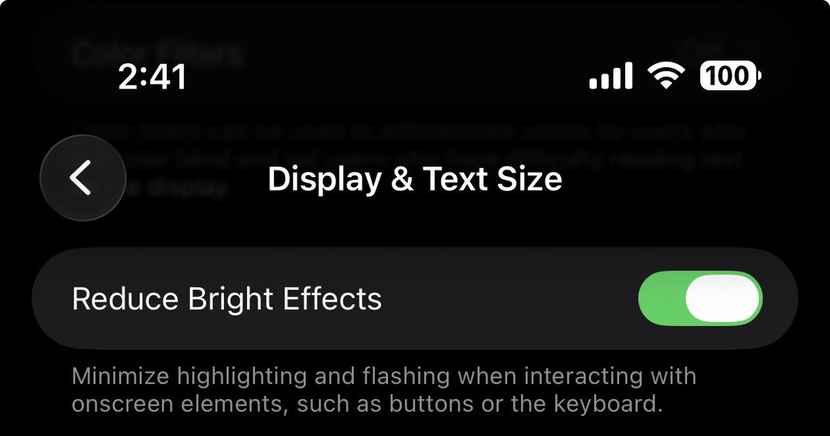 DylanMcD8's tweet photo. Finally, we have the best of both worlds! You can now disable the Liquid Glass highlights on iOS 26.4 Beta. Definitely turning them off. https://t.co/ozQ6OyZaaY