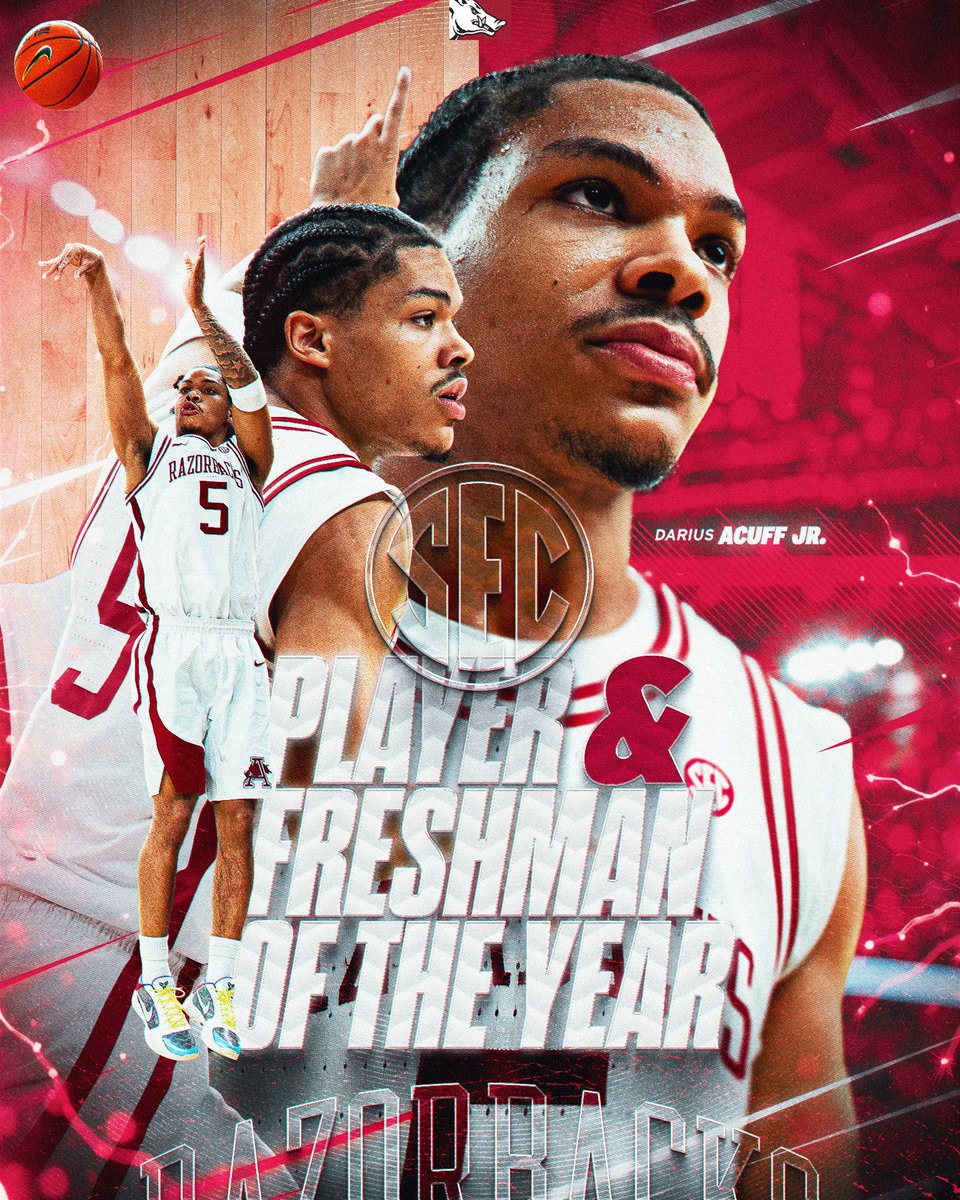 🏆 SEC Player &amp; Freshman of the Year! 5️⃣ owned the season and he’s not done yet. 💪🔥 #AcuffPOY