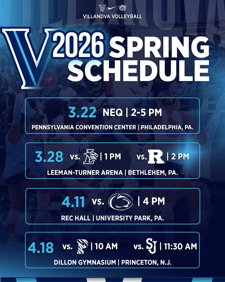 NovaVolleyball's tweet photo. Spring is in session🗓️🏐

#GoNova https://t.co/2EwPpAcKVL