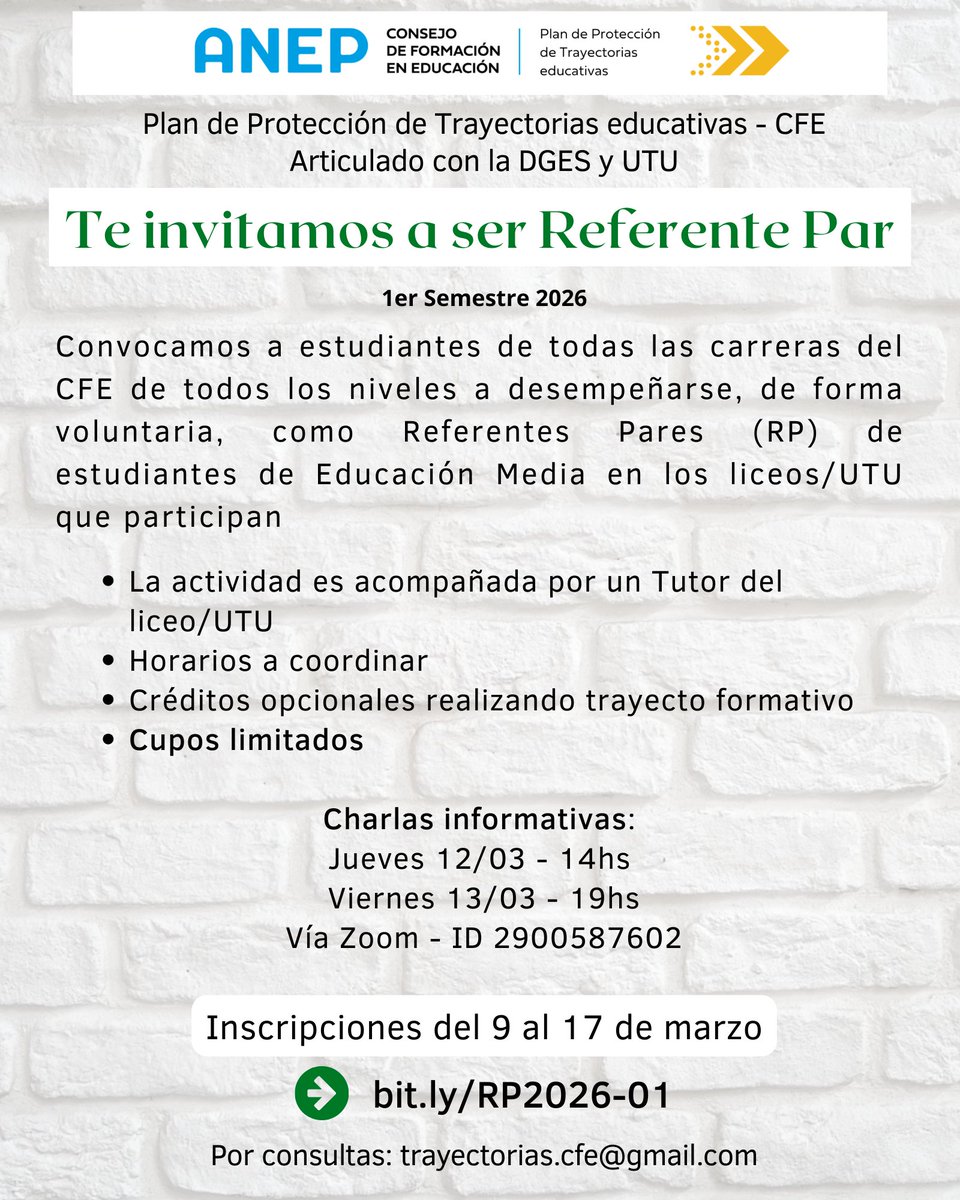 Trayectorias educativas CFE tweet media