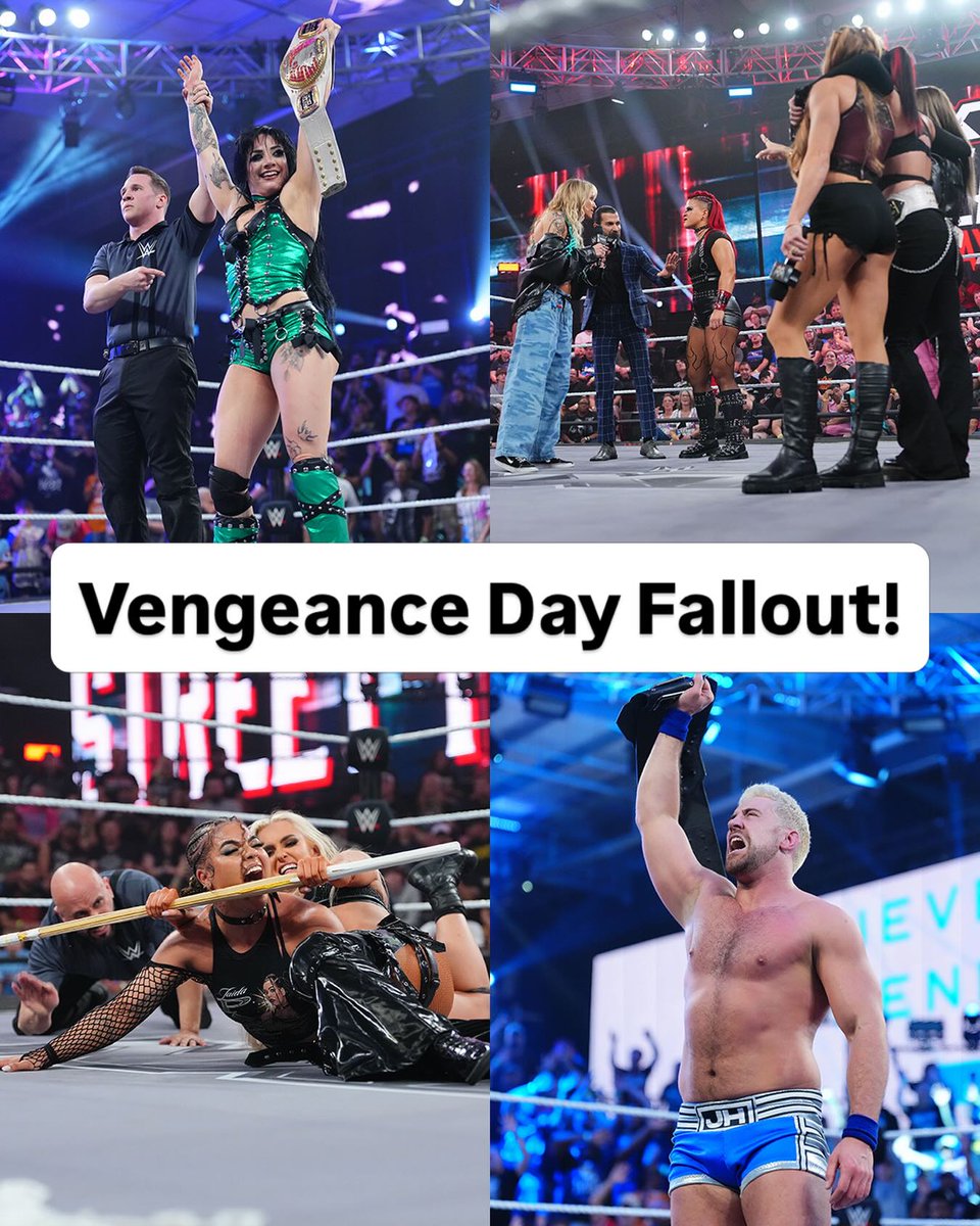 TheCW_Sports's tweet image. A new champ was crowned, a title was retained and a Triple-Threat Match for the gold was set as part of an EPIC #VengeanceDay.

You won’t want to miss the aftermath on tomorrow’s @WWENXT!