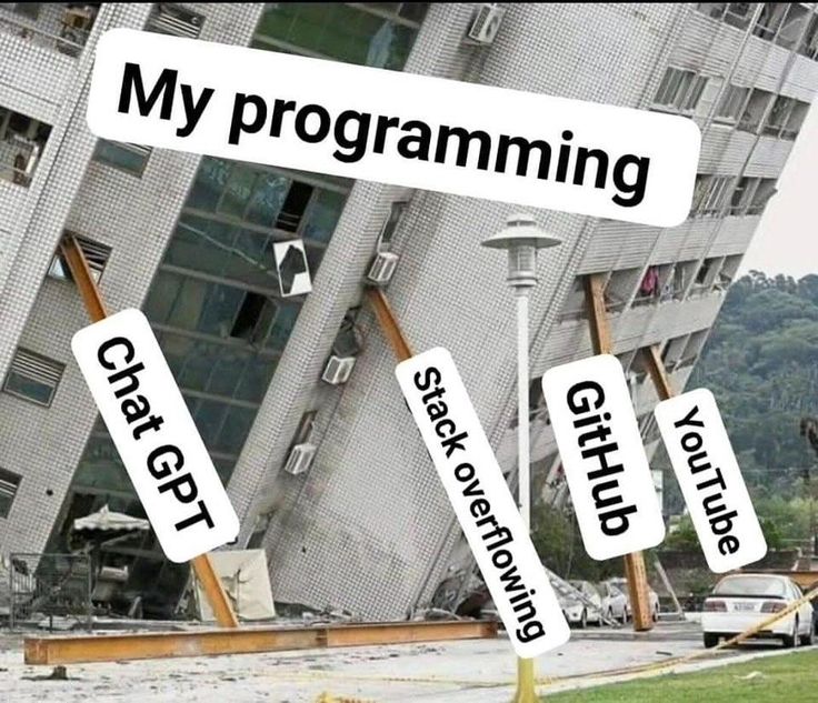 Austinmedia123's tweet photo. #MyProgrammingStack #ChatGPTKilledStackOverflow #StackOverflow #ChatGPT #GitHub #YouTubeTutorials #CodingDisaster #ProgrammerProblems #DevHumor #SoftwareDeveloper #CodeNewbie #100DaysOfCode #TechTwitter #Meme https://t.co/Edwjc5hBvR
