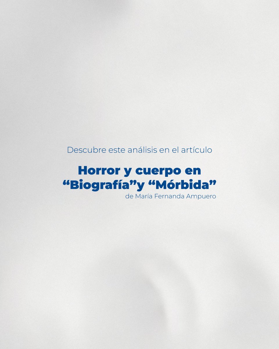 📣 La literatura también es un espacio para cuestionar las violencias que atraviesan el cuerpo y la experiencia de las mujeres. María Fernanda Ampuero, explora cómo el horror se convierte en una forma de crítica social.

👉 Lee el articulo completo: revistas.upn.edu.co/index.php/revi…
