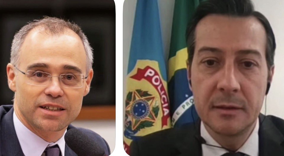SRivoltril's tweet photo. O delegado da PF que pediu a prisão de Lulinha, Thiago Marcantonio Ferreira, trabalhou como assessor especial de André Mendonça no Ministério da Justiça. Na época, o órgão comandado por ele foi acusado de monitorar 579 opositores do governo Bolsonaro. A informação levanta debate político e muita gente está discutindo a relação entre esses personagens