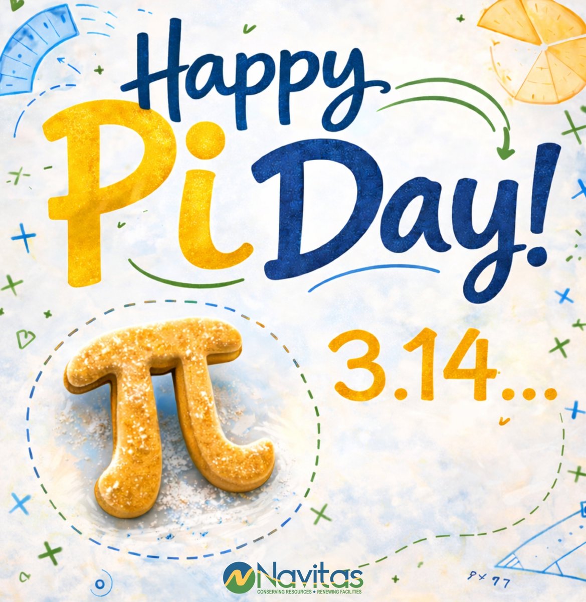 NavitasUS's tweet photo. Happy Pi Day!

Today we celebrate π (3.14…) — the mathematical constant that goes on forever.

But let’s be honest… the other kind of pie deserves some recognition too.

Whether you're celebrating with numbers or dessert, we hope your day is perfectly well rounded. #PiDay https://t.co/VlBFQOHFyY