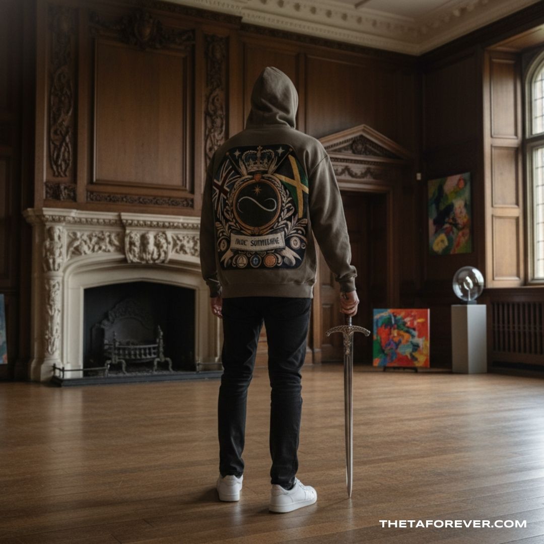 Legacy isn’t inherited - it’s earned.
The Coat of Arms Hoodie honours heritage, ambition, and the power to carve your own crest.

#ThetaForever #Streetwear #Legacy #Menswear