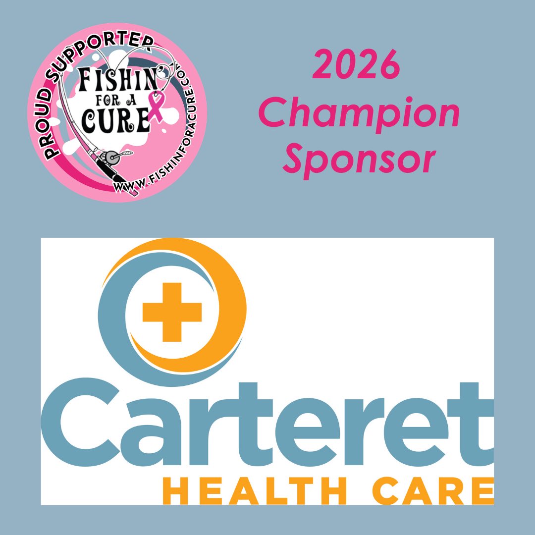 KT_Fishin4acure's tweet photo. We are extremely proud to recognize @CarteretHealth as a $10,000 Champion Partner for 2026. Thank you for becoming a first-time sponsor and standing with us against cancer while investing in the health of our community.
 #fishinforacure #everycatchcounts #year14 #proudsupporter https://t.co/rniWBjrZP5
