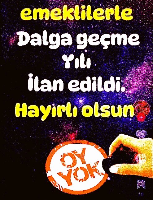 Akp ye oy yok,

 diyenleri görebilir miyiz..!

#EmeklininSavaşıGeçim
