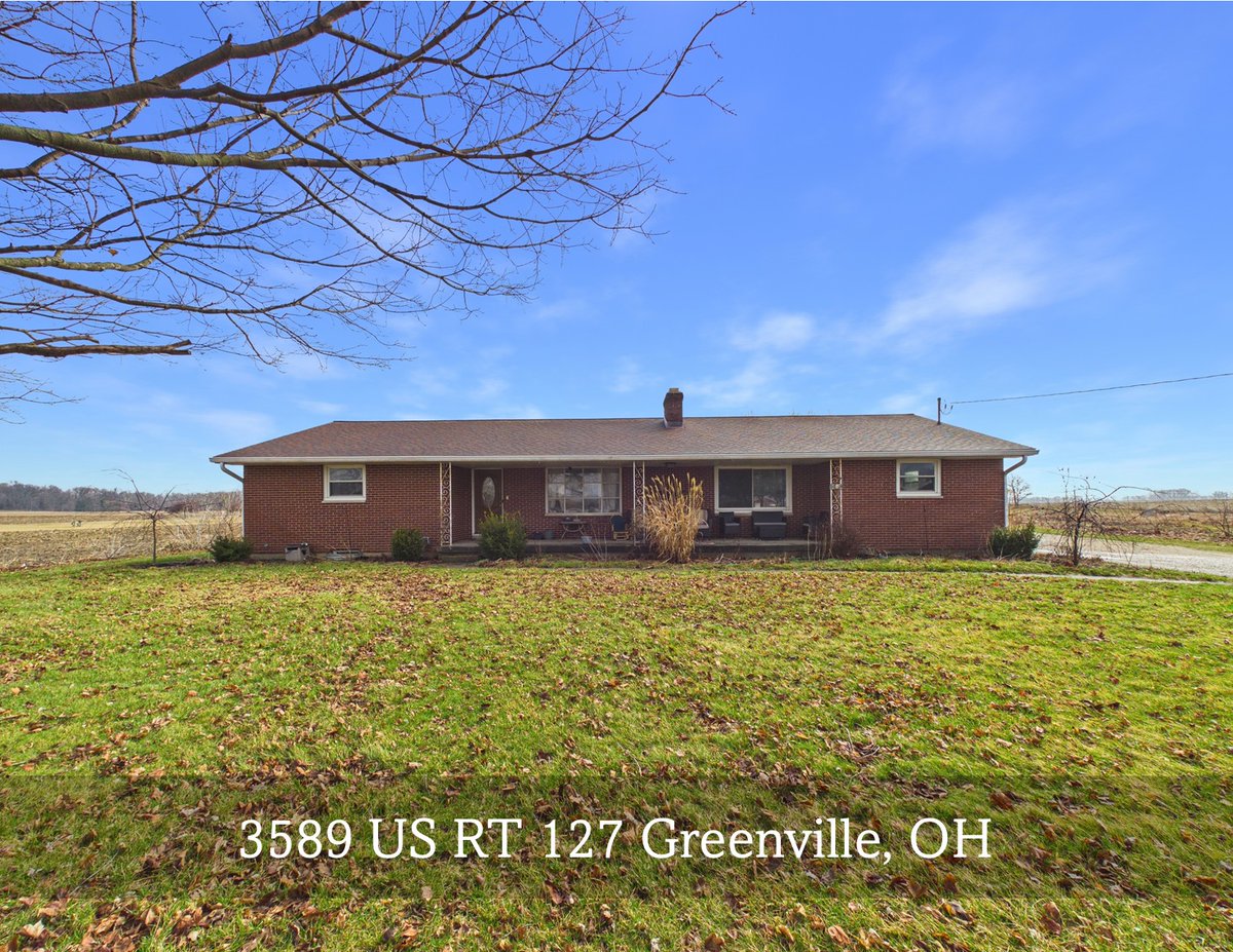 LeisRealty's tweet photo. 3589 US RT 127 Greenville, OH
List Price: $298,000.
3 Bed - 2 bath - 1.7 Acres
Call/Text Leis Realty REALTOR® Katie Karger 937-765-2045 https://t.co/eBaRK493AX