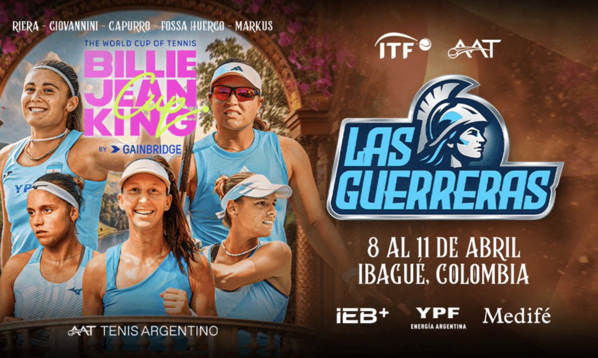 Tenisports's tweet photo. Argentina 🇦🇷 tiene equipo para jugar el Grupo América I en Ibagué, Colombia.
Julia #Riera
Luisina #Giovannini
Martina #Capurro
Carla #Markus
Nicole #Fossa #Huergo
Así formará el equipo de la flamante @paolasuarezOK https://t.co/OyUkTCylo7