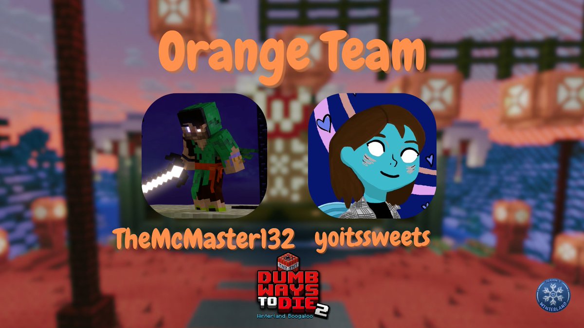 Now its time for Orange Team!!

<a href="/TheMCMaster132/">MC</a> 
<a href="/yoitssweets/">Sweets</a> 

<a href="/ChaosEventsMC/">✦ Chaos Events ✦</a>