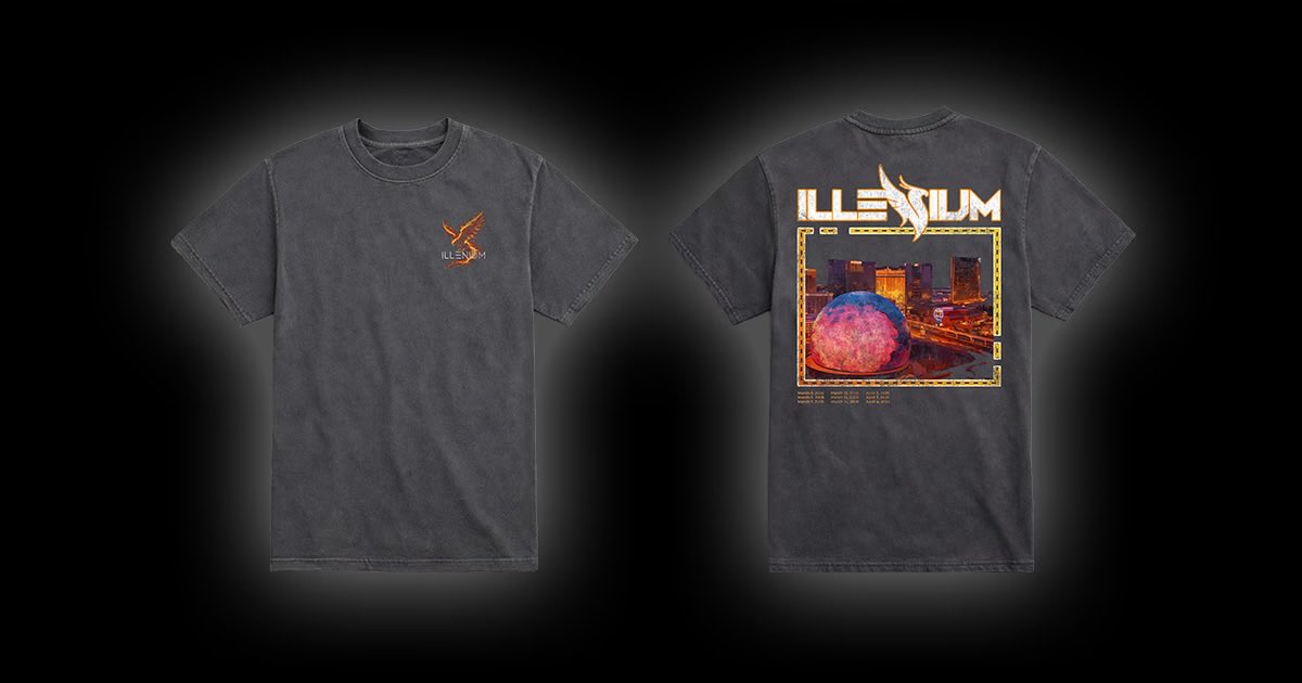 ashtral_effects's tweet photo. did anyone else have luck finding this shirt at the pop-up shop and/or sphere?! we went to the pop up 2 different days and the sphere didn’t have this shirt in stock😭 @ILLENIUM will we be able to buy these shirts online? my husband and i are so sad we didn’t get one 😭😭😭 https://t.co/xFQWWDPKcX