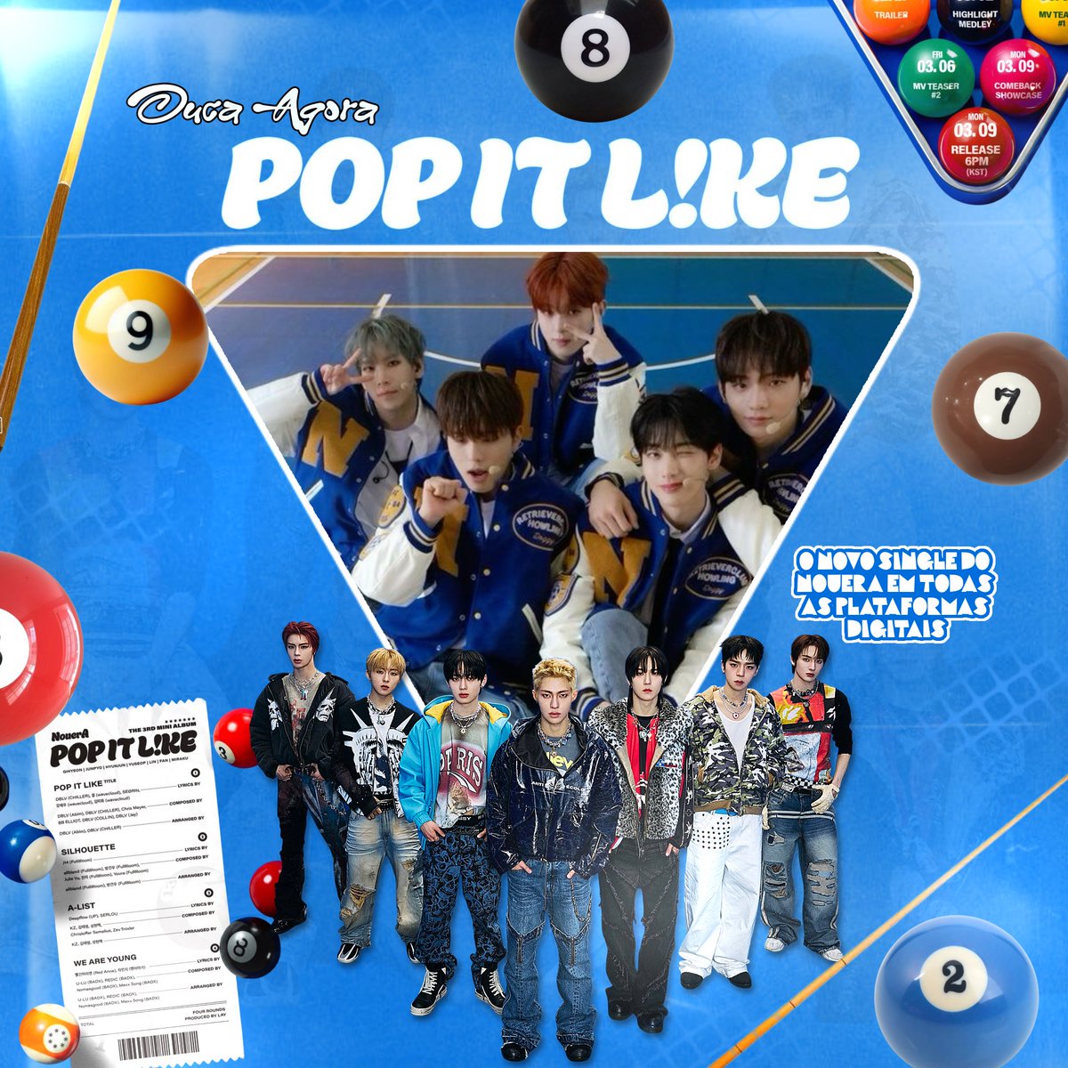 🎱 POP IT L!KE ! O NouerA acaba de fazer seu comeback com o 3° mini album, “POP IT LIKE”, e o MV de mesmo nome, ouçam em todas as plataformas digitais! 

🎧: open.spotify.com/track/0gvr5CBs…
🎥: youtu.be/FeU8m9YEVSY?si…

Siga e acompanhe à <a href="/NouerABrasil/">NouerA Brasil (slow)</a>  para mais informações sobre o grupo