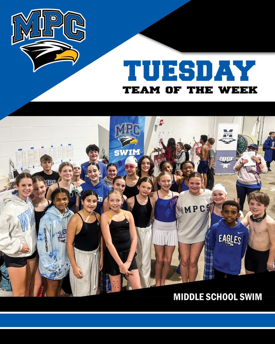 MPCAthletics's tweet photo. This week our #TuesdayTeamOfTheWeek is the middle school #MPCSwim team!
#MPCWAY | #MPCAthletics https://t.co/mUOI0RLbFe