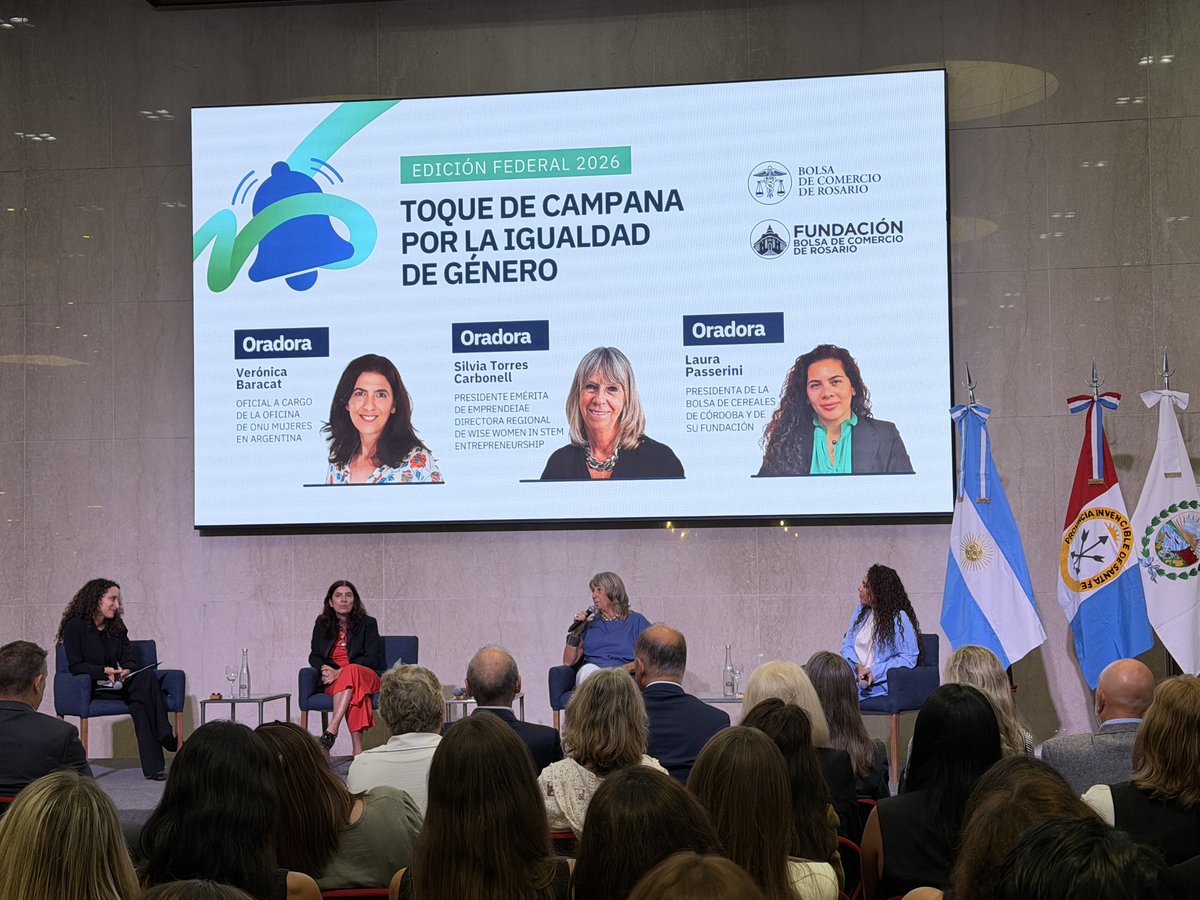 🔔Toque de Campana por la Igualdad de Genéro

Participamos de la 5° edición del Toque de Campana por la Igualdad de Género, una actividad impulsada por <a href="/BolsaRosario/">Bolsa de Comercio de Rosario</a> y <a href="/FundacionBCR/">FundaciónBCR</a> junto a sus Mercados adheridos, y una iniciativa global de la Bolsa de Valores de Naciones Unidas