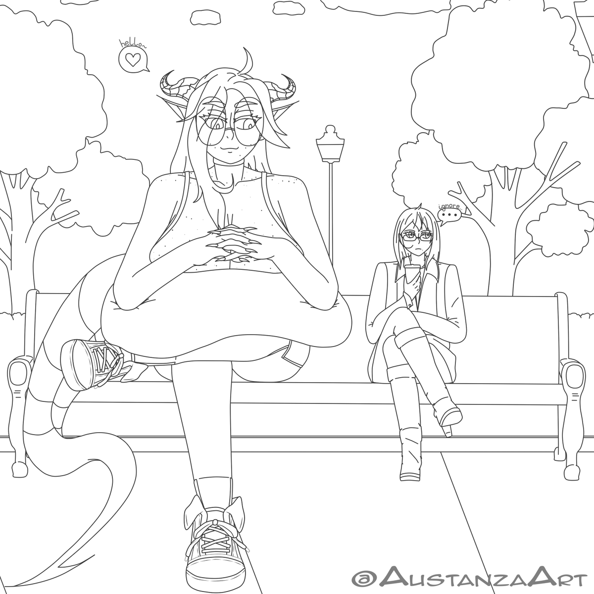 AustanzaArt's tweet photo. they found each other at the park https://t.co/m5L076vDSI