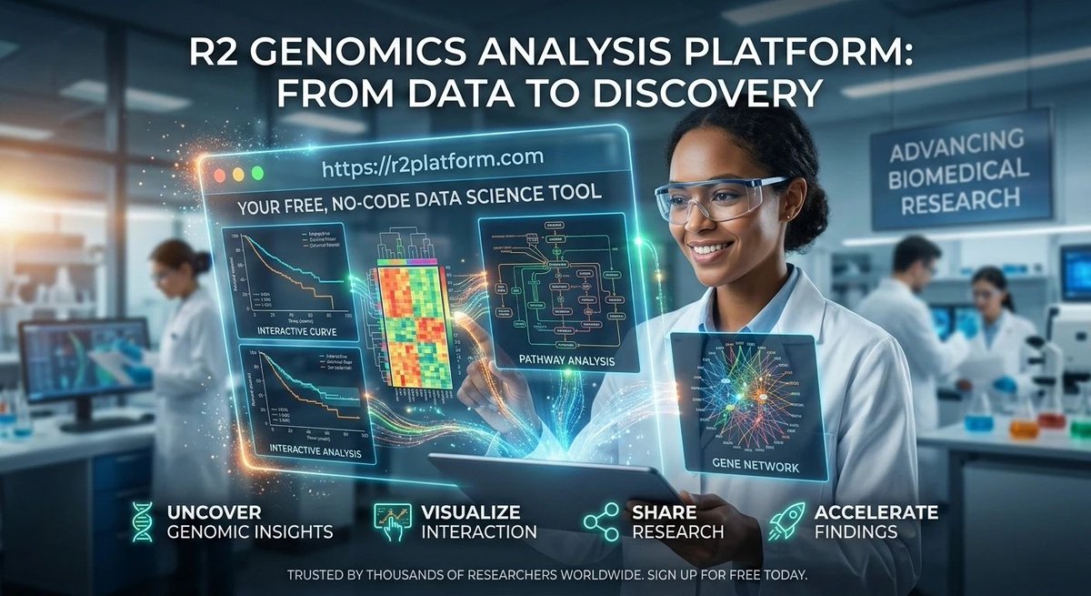 r2platform_cite's tweet photo. Easily translate your research question into a great looking figure in the open online R2 #genomics analysis and visualization platform https://t.co/0EXGbN7KFb

Created for biomedical researchers / #PhD students

R2 is also great for #ScienceEducation 

3100+ pubmed cites https://t.co/CdSWxmBe20