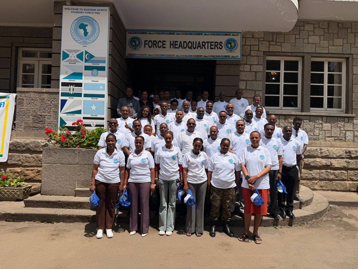 EASF4Peace's tweet photo. The Eastern Africa Standby Force (EASF) marked the 115th International Women’s Day at its structures in Kenya and Addis Ababa.
Under the theme “Give to Gain,” EASF celebrated the gains made by women not only in peace and security but also in other sectors where women play critical roles.
Keynote speaker Maj. Gen. (Rtd) Fatuma Ahmed called for continued efforts to empower women and girls, noting that when women are empowered, society benefits.
EASF Director Brig. (Rtd) Paul Kahuria Njema reiterated the organization’s commitment to promoting equality, mentorship, and leadership opportunities for women.
The celebration also included a tree-planting ceremony in Nairobi in solidarity with the women of the Republic of Sudan.
#IWD2026 #EASF #WomenInPeaceAndSecurity
