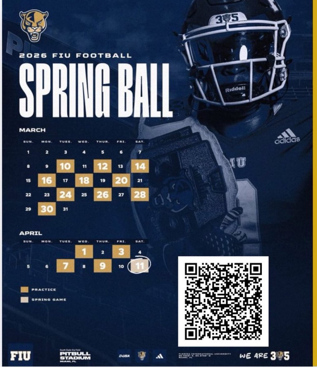 CoachFrankPonce's tweet photo. Panther nation! Paws up, let’s build on the momentum ! 🐾🏈 @FIUFBRecruiting #springfever #team305 https://t.co/G0ezt0WqdQ