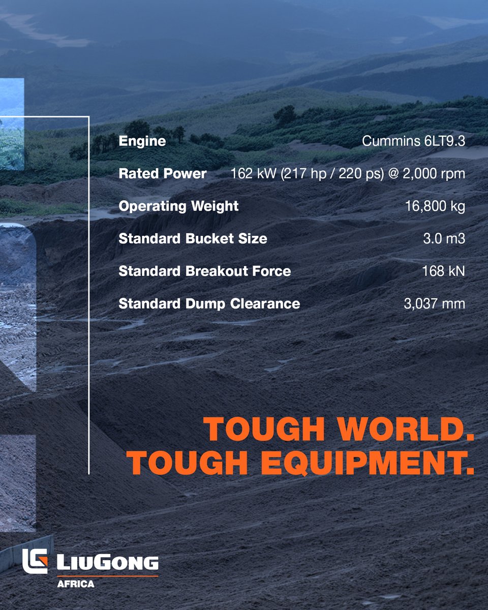 LiuGongAfrica's tweet image. Strength you can count on. The LiuGong 50CN Wheel Loader delivers power, speed, and reliability on every jobsite.

#LiuGong50CN #BuiltForSuccess #HeavyDutyPerformance #ReliablePower #JobsiteStrength