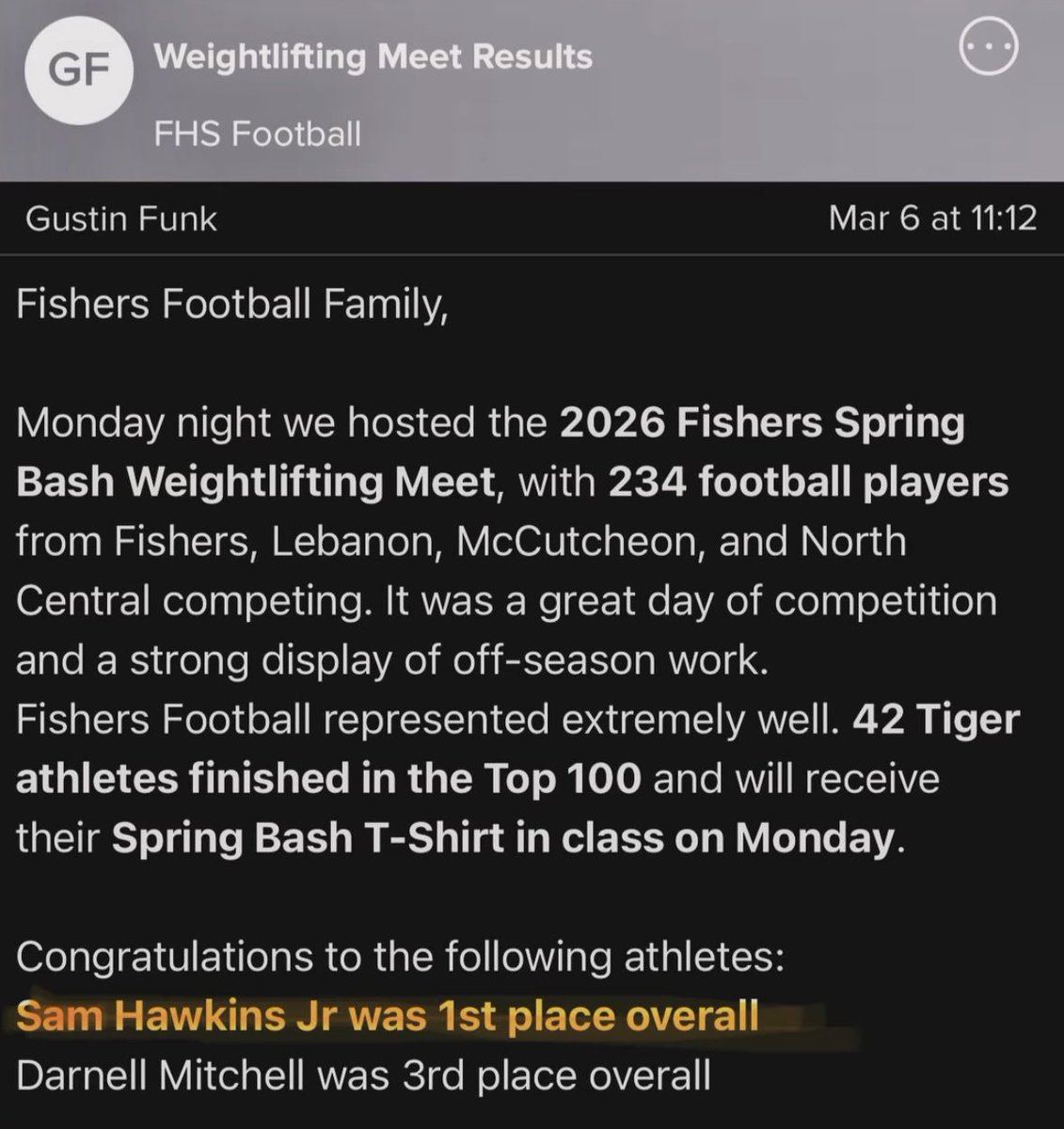 Sam Hawkins Jr tweet media