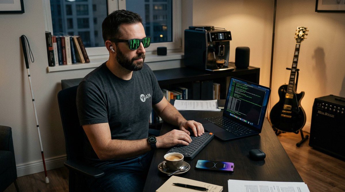 Многие из вас знают, а многие, возможно, и нет, что я не особо зрячий. Работаю с компьютером и смартфоном с помощью скринридеров — программ, которые голосом озвучивают все процессы на экране.
Сегодня расскажу, как это устроено и при чём тут ИИ.

Далее тред >>>