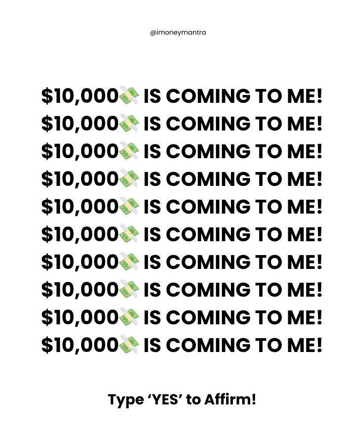 imoneymantra's tweet photo. Affirm 'YES' to claim it! https://t.co/IkezUx6gxC
